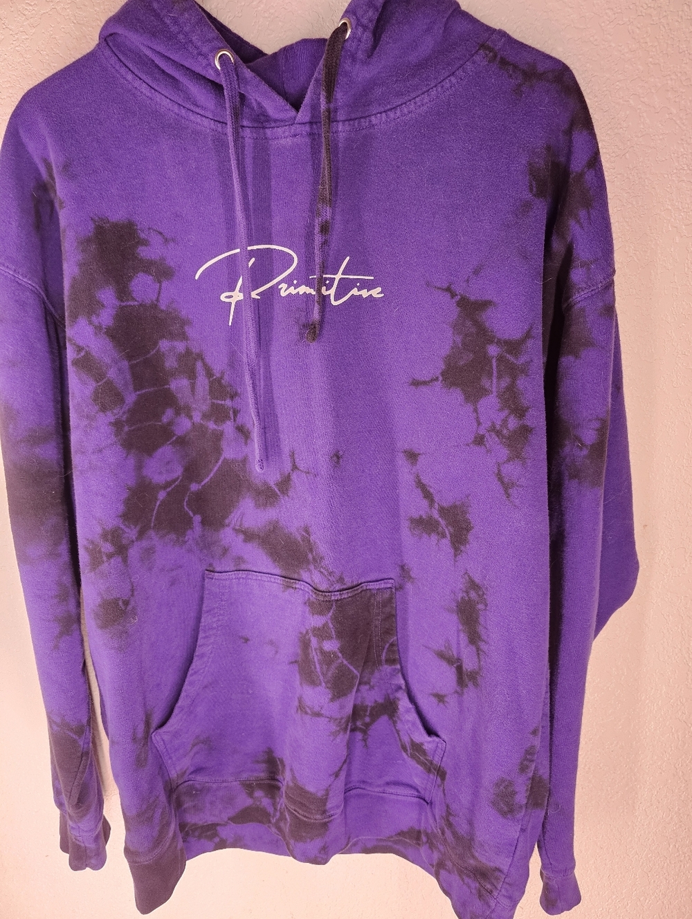 Primitive Purple & Black Tie-Dye Hoodie